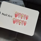 Press-On Nail Set Floral Accent Reusable & Easy Application