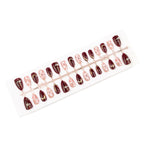 Press-On Nail Set Floral Accent & Shimmer Peel-And-Stick