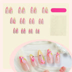 Press-On Nail Set Floral Accents Adhesive Kit