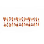 Press-On Nail Set Floral Accents Chip-Resistant Easy Application