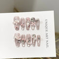 Press-On Nail Set Floral Accents & Easy Application