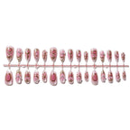 Press-On Nail Set Floral Accents Easy-Apply & Reusable