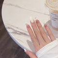 Press-On Nail Set Floral Accents Glue-On Multiple Sizes