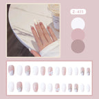 Press-On Nail Set Floral Accents Glue-On Multiple Sizes