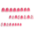 Press-On Nail Set Floral Accents Mint Easy Apply