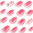 Press-On Nail Set Floral Accents Mint Easy Apply