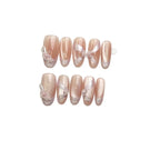 Press-On Nail Set Floral Accents Multiple Sizes
