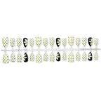 Press-On Nail Set Floral Accents Multiple Sizes