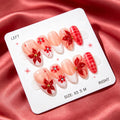 Press-On Nail Set Floral Accents Multiple Sizes Quick Application