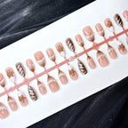 Press-On Nail Set Floral Accents No Glue