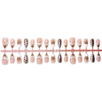 Press-On Nail Set Floral Accents No Glue