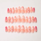 Press-On Nail Set Floral Accents No Glue Long-Lasting