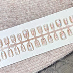 Press-On Nail Set Floral Accents Peel & Press Reusable