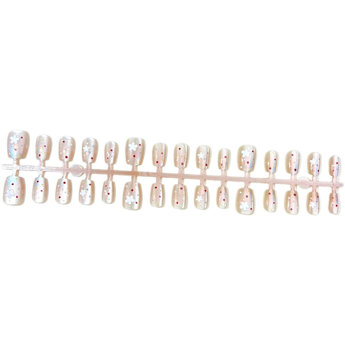 Press-On Nail Set Floral Accents Peel & Press Reusable