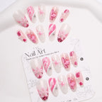 Press-On Nail Set Floral Accents Reusable