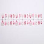 Press-On Nail Set Floral Accents Reusable