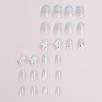Press-On Nail Set Floral Accents Reusable & Easy Application