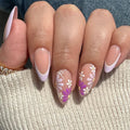 Press-On Nail Set Floral Accents & Self-Adhesive