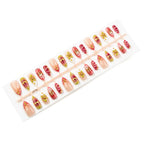 Press-On Nail Set Floral Acrylic Glue-Free & Reusable