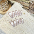 Press-On Nail Set Floral Acrylic Reusable