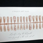 Press-On Nail Set Floral Acrylic Reusable