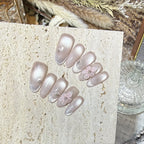 Press-On Nail Set Floral Acrylic Reusable