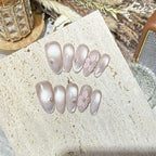 Press-On Nail Set Floral Acrylic Reusable
