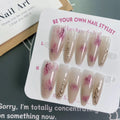 Press-On Nail Set Floral Acrylic Reusable
