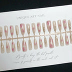 Press-On Nail Set Floral Acrylic Reusable