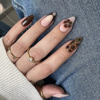 Press-On Nail Set Floral & Animal Designs Easy Application