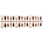 Press-On Nail Set Floral & Animal Designs Easy Application