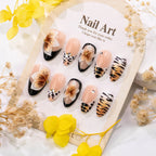 Press-On Nail Set Floral & Animal Prints Easy Application