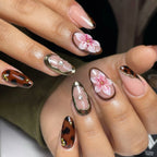 Press-On Nail Set Floral & Animal Prints Salon-Quality