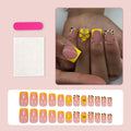 Press-On Nail Set Floral & Animal Self-Adhesive 35 Pieces