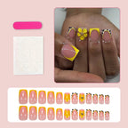 Press-On Nail Set Floral & Animal Self-Adhesive 35 Pieces