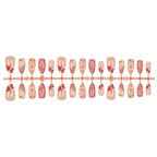 Press-On Nail Set Floral Art & Easy Application