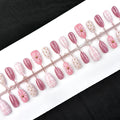 Press-On Nail Set Floral Art Easy Application
