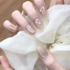 Press-On Nail Set Floral Art & Easy Application