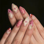Press-On Nail Set Floral Art & Easy Application