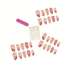 Press-On Nail Set Floral Art & Easy Application