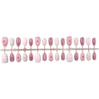 Press-On Nail Set Floral Art Easy Application