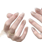 Press-On Nail Set Floral Art & Easy Application
