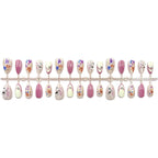 Press-On Nail Set Floral Art Easy Application & Comfortable Fit