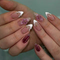 Press-On Nail Set Floral Art Easy Application & Long-Lasting