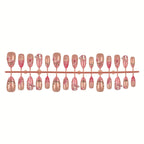 Press-On Nail Set Floral Art Easy Application & Reusable