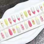 Press-On Nail Set Floral Art Long-Lasting