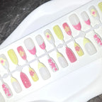 Press-On Nail Set Floral Art Long-Lasting