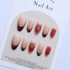 Press-On Nail Set Floral Art & Long-Lasting Wear