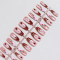 Press-On Nail Set Floral Art No Glue Set of 30