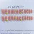 Press-On Nail Set Floral Art Non-Toxic